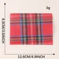 Roter Karo-Aufbügler aus Stoff für Ellbogen und Knie, Größe 12,6 x 9,3 cm, 4,9 Zoll - Rot Und Schwarz Karomuster (1) / 12.6x9.3cm