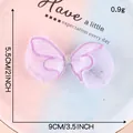 Parche bordado de encaje de mariposa morada para accesorios de pelo DIY 9x5,5cm - Mariposa Bordada en Malla Púrpura (G3R-A-3-9)