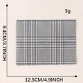 Grauer Hahnentritt-Flicken zum Aufbügeln, 12,5 x 9,4 cm, für die Reparatur von Kleidung - Grauer Hahnentritt (4) / 12.5x9.4cm
