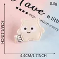 Süßer cremefarbener Plüschbär-Stoffflicken, Zubehör mit Maßen 4,4 x 3 cm - Off-White Bär (G2L-A-4-6)