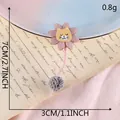 Accessoire DIY fleur en feutre chat mignon pour pinces à cheveux et broches, rose - Petite Boule de Poils de Chat (G2L-B-2-9)