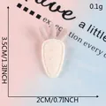 Niedliche weiße Plüschkarotte gestickte Stoffapplikation für DIY Haarschmuck und Broschen - Lila-Weiße Karotte (G2R-B-1-3)