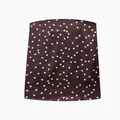 Haut bandeau élégant en satin marron avec pois blancs pour un style mode d'été très chic - XS / Hauts / Pois