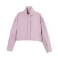 Women's stylish stand-collar sun protection jacket in a chic cropped purple design - S / Tops / Lotus root pink