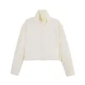 Chic cream white stand collar sun protection jacket for women, stylish casual outerwear - S / Tops / Off White
