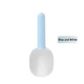 Blue and white pet food measuring scoop with clip handle for cat and dog food - Blue & White