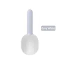 Ergonomic greyish white ABS pet food scoop with integrated bag clip for cats and dogs - Off-White