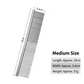 Medium stainless steel pet grooming comb, 19cm x 3.4cm, for professional pet care - Medium (19*3.4cm)