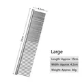 Professional large stainless steel pet grooming comb for cats and dogs with 19cm length - Large (19*4.2cm)