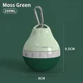 Botella de agua portátil en forma de gota para perros y gatos con mosquetón - 200ml / Verde Bosque