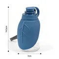 Draagbare waterfles voor huisdieren met opvouwbare siliconen bak voor honden, 14,5 cm - Mini Bladbeker / 300ml / Aquamarijn
