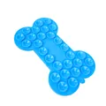 Alfombrilla de silicona azul para perros en forma de hueso con ventosas para comer lento - Azul