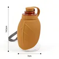 Draagbare bladvormige drinkfles voor huisdieren met opvouwbaar silicone blad, 14,5cm - Mini Bladbeker / 300ml / Oranje