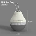Botella de agua portátil para mascotas en gris té con leche, forma de gota con clip - 200ml / Gris Té con Leche