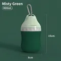 Botella de agua portátil 400ml verde bosque para perros y gatos con mosquetón exterior - 400ml / Verde Bosque