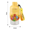 Draagbare gele hondenwaterfles dispenser, 19cm x 8,5cm outdoor drinkbeker dier - Citroengeel