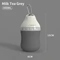 Botella de agua portátil de 400 ml en gris té con leche para perros y gatos al aire libre - 400ml / Gris Té con Leche