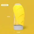 Lemon yellow 600ml pet water bottle with silicone leaf cover and built-in LED light - 600ml / Lemon Yellow