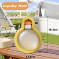 Tragbare gelbe Hundewasserflasche mit 350ml Kapazität und praktischer Trageschlaufe - Mongolisches Jurte Gelb / 350ML (Mit Lanyard)