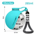 Portable Tiffany Blue 285ml stainless steel dog water bottle for travel and outdoors. - Custom Logo Printed Blue / 285ml