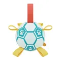 Pallone da calcio interattivo per cani con robuste cinghie in nylon per addestramento - 15cm / Blu