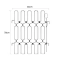 Foldable black metal pet isolation fence gate with 66cm width and 78cm height dimensions - Metal Foldable Isolation Gate / 78x78cm / Black