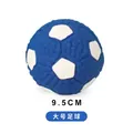 Grand jouet balle de foot couineur bleu et blanc de 9,5 cm pour chiens et chiots - Grand Ballon de Football