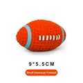Petit jouet de football sonore orange texturé pour chiens, format compact 9x5,5 cm - Petit Ballon de Rugby