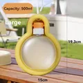 Tragbare gelbe 500-ml-Haustier-Wasserflasche mit Gurt für Hunde im Freien Reisen. - Mongolisches Jurte Gelb / 500ML (Mit Lanyard)