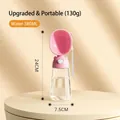 380ml tragbare rosa Haustier Trinkflasche für Hunde und Katzen Reise 24cm - Bär mit Tasse / 380ml / Rosa