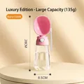 550ml tragbare Hundewasserflasche in Pink für Reisen mit auslaufsicherem Knopf - Bär mit Tasse / 550ml / Rosa