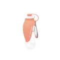 Botella de agua portátil naranja para perros con cuenco de silicona plegable para viajes - Botella en Forma de Hoja / Naranja