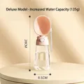 Tragbare Haustier-Wasserflasche für Hunde und Katzen in Rosa mit 550 ml Kapazität - Bär mit Tasse / 550ml / Aprikose