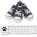 Maattabel voor marineblauwe denim canvas hondenschoenen met antislipzool - 1 Yard / Donkerblauw