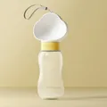 Hochwertige tragbare Hundetrinkflasche mit wolkenförmigem Napf und Trageschlaufe - Wolkenstil / 600ml / Weiß