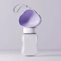 Tragbare Wasserflasche für Haustiere mit Kordelzug im lila wolkenförmigen Design für Hunde - Wolkenstil / 350ml / Lila