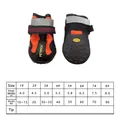 Tabella taglie scarpe arancioni impermeabili per cani con suola antiscivolo riflettente - Taglia 5 / Set da 2 Pezzi / Arancione