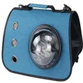 Borsa da trasporto blu capsula spaziale per gatti con oblò trasparente portatile - Design a 3 fori / 40*26*30cm / Verde Scuro