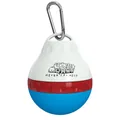 Draagbare siliconen hondenwaterfles in peervorm met karabijnhaak en Never's Family opdruk - 200ml / Never Family [Blauw Wit]