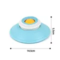 Blauwe UFO-vormige likmat voor honden en katten met een diameter van 14,5 cm, langzame voerbak - Universeel / Blauw (Gele Bal)