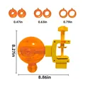 Jouet distributeur de nourriture rotatif pour chat avec anneaux de tailles variées - Orange-Masse d'armes Alimenteur