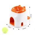Machine de récompense interactive pour animaux en orange et blanc, 25x18,6x20,2 cm - Avec Balle de Tennis 6.3cm / Orange Blanc