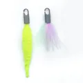 Lot de deux accessoires pour jouet de chat comprenant un ver jaune et des plumes - Têtes de Remplacement Plume + Peluche (2 Pièces) / Accessoires de remplacement