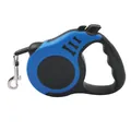 Portable retractable pet leash for dogs and cats featuring blue casing with bone print - 3m Bagged / Blue