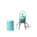 Innovative teal and grey six-claw pet poop scooper with a matching protective cover - Kraft Box Set (Includes 1 Roll Bags) / Blue