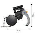 Dual retractable dog leash with LED light and 360 degree tangle-free mechanism - Dual Leash (Small Medium Dogs) / 3 Meters / Black and Gray