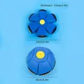 Balle soucoupe transformable bleue pour chien avec les dimensions des deux états - Style Balle Disque Volant / Bleu