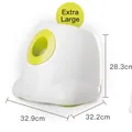 Lanceur automatique interactif de balles de tennis pour chiens, 32,2x32,9x28,3cm - Blanc-Électrique Grand (Prise/Batterie Lithium)