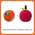 Set de jouet intelligent pour chat avec balle distributrice orange et housse peluche - Ensemble Balle Distributrice Gravité / Ensemble Balle Orange + Housse Myrique