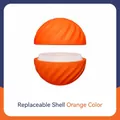 Coque de remplacement orange avec texture en spirale pour jouet balle sautante gravité - Coque de Remplacement (Sans Cœur) / 56mm / Orange